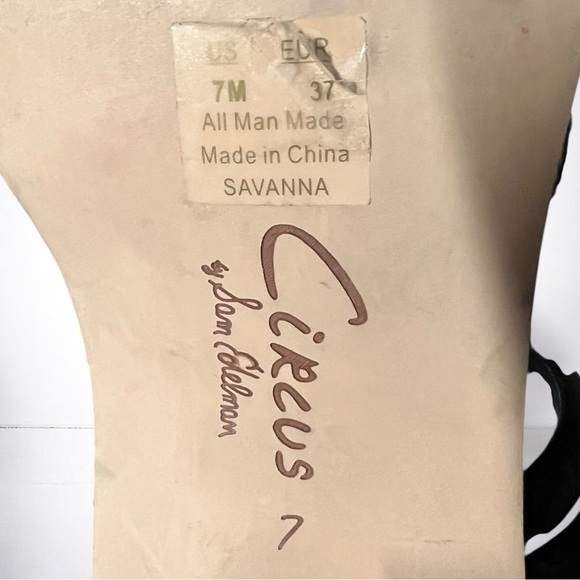 🌻Circus by Sam Edelman Savanna Black Strappy Heeled Sandals – Women's Size 7 - Picture 10 of 10